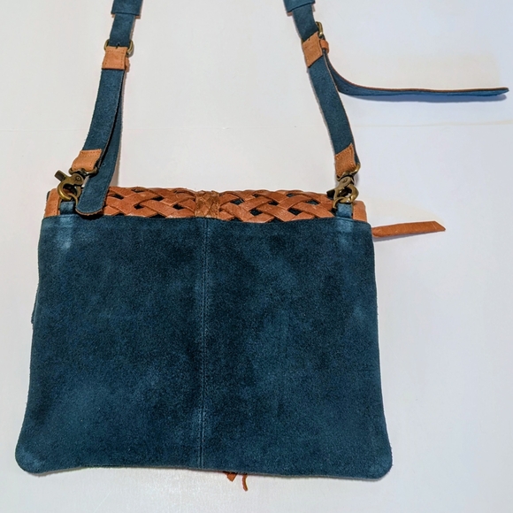 Anabaglish Teal Suede Leather Boho Purse - Picture 5 of 13
